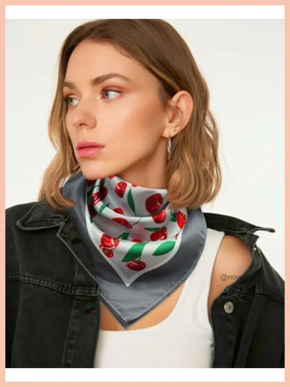 Reversible Satin Head Scarf for Sleeping Hair Wrap Neck Cover